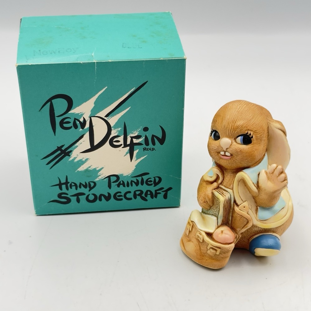 Pendelfin Newboy Vintage Collectible Bunny Figurine Handpainted In England Rare